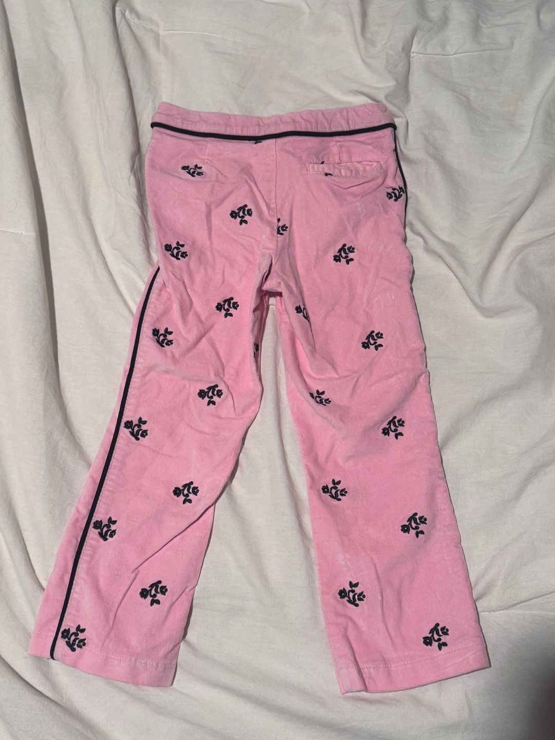 k.c. parker Pants Size 5 Pink Floral Print Corduroy 3