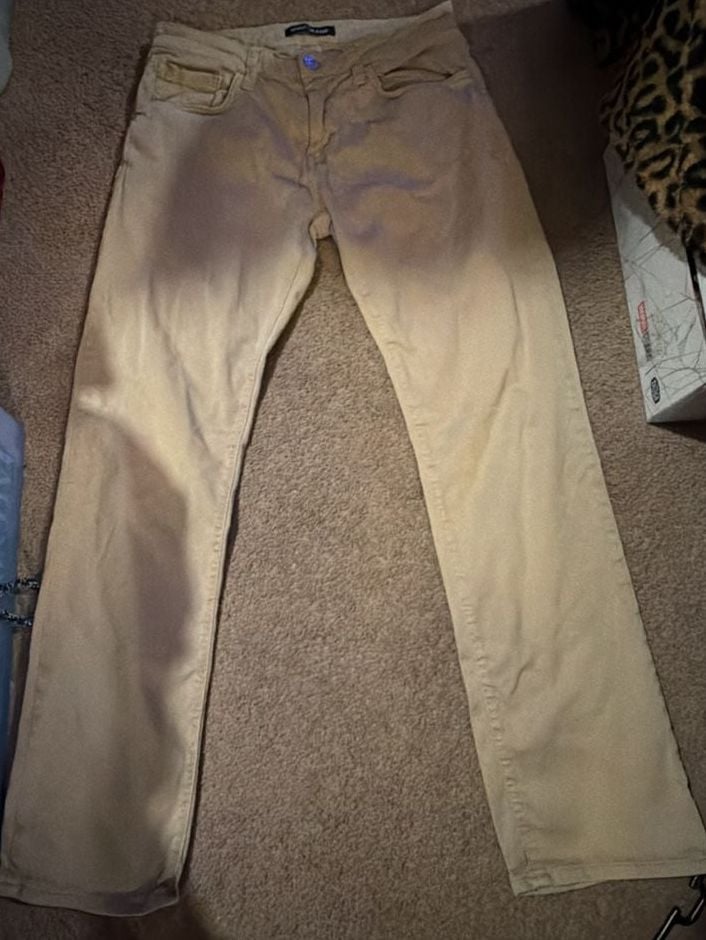 Mavi Zach Straight Leg Pants Size 32x32 Beige Cotton 2