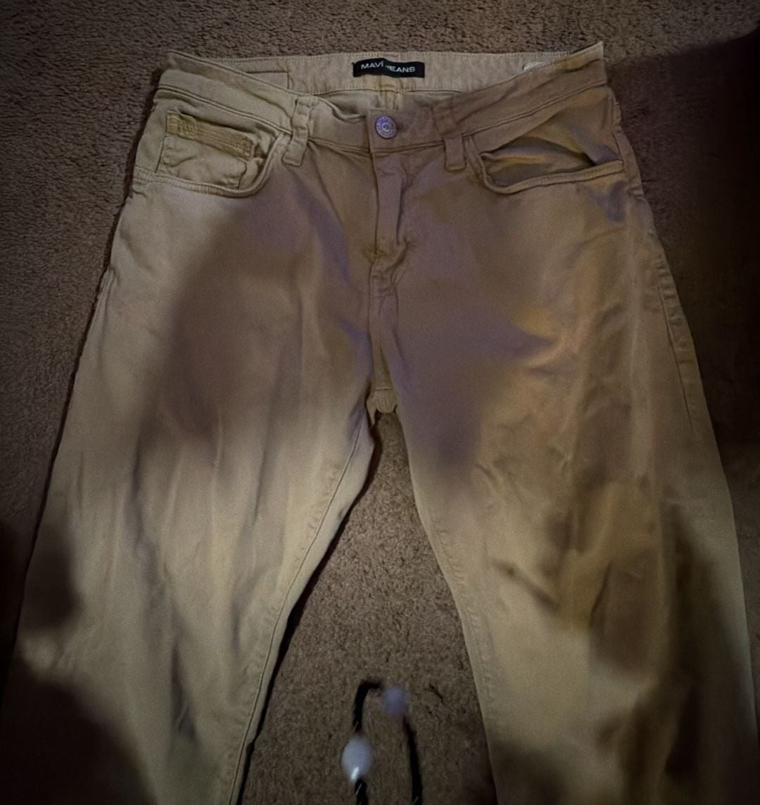 Mavi Zach Straight Leg Pants Size 32x32 Beige Cotton 3