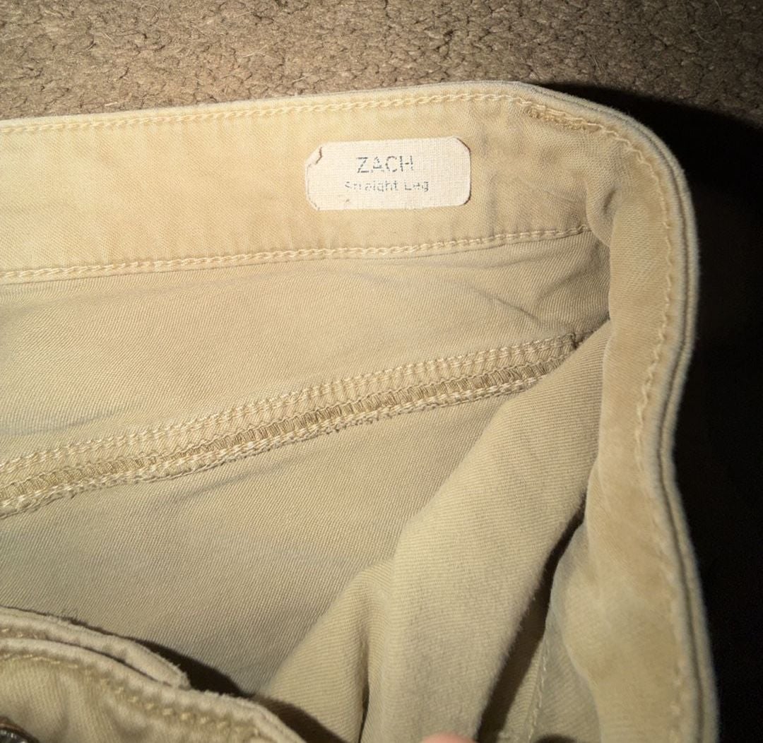 Mavi Zach Straight Leg Pants Size 32x32 Beige Cotton 5
