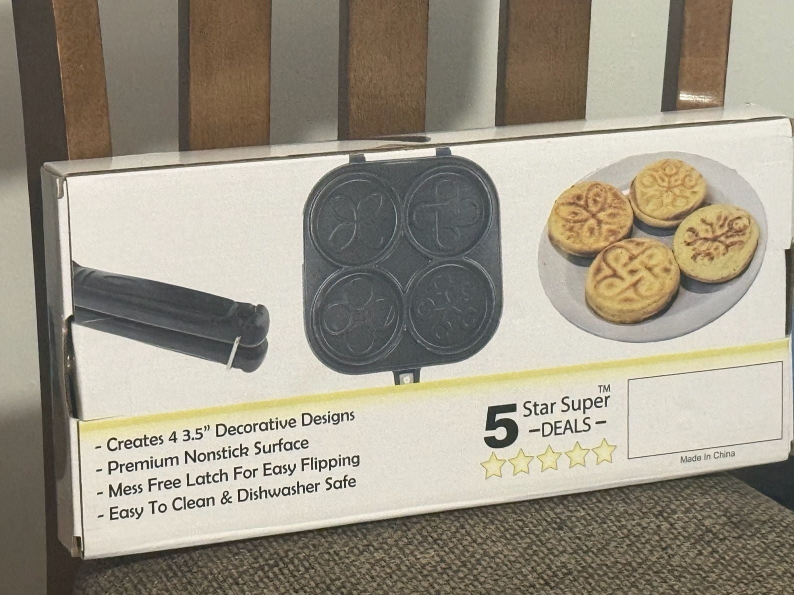 Star Super Deals Decorative Pancake Pan Black Nonstick 3.5 Inch 3