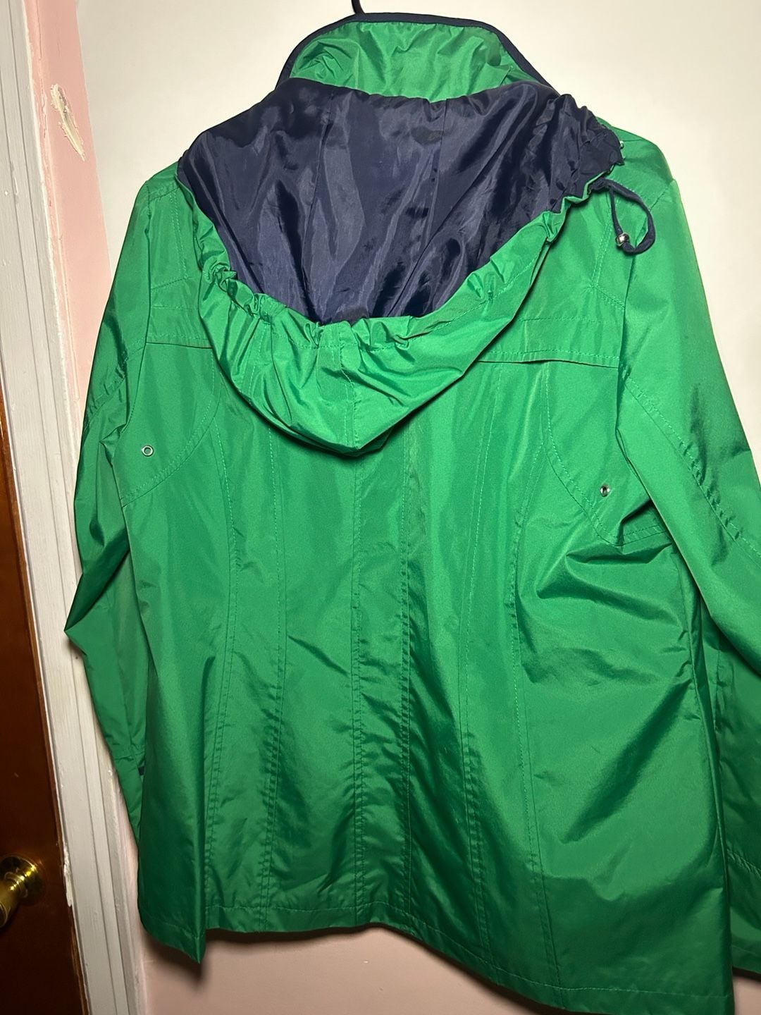 Susan Graver Hooded (Rain) Jacket| Size M |Green Full Zip 3