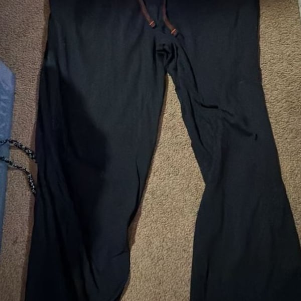 Tommy Bahama Lounge Pants Size L Black Cotton Blend Drawstring