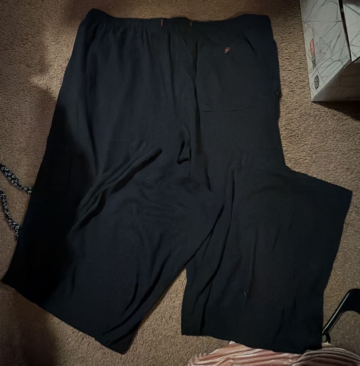 Tommy Bahama Lounge Pants Size L Black Cotton Blend Drawstring 7