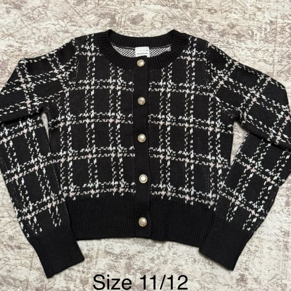 Abercrombie Kids Plaid Cardigan