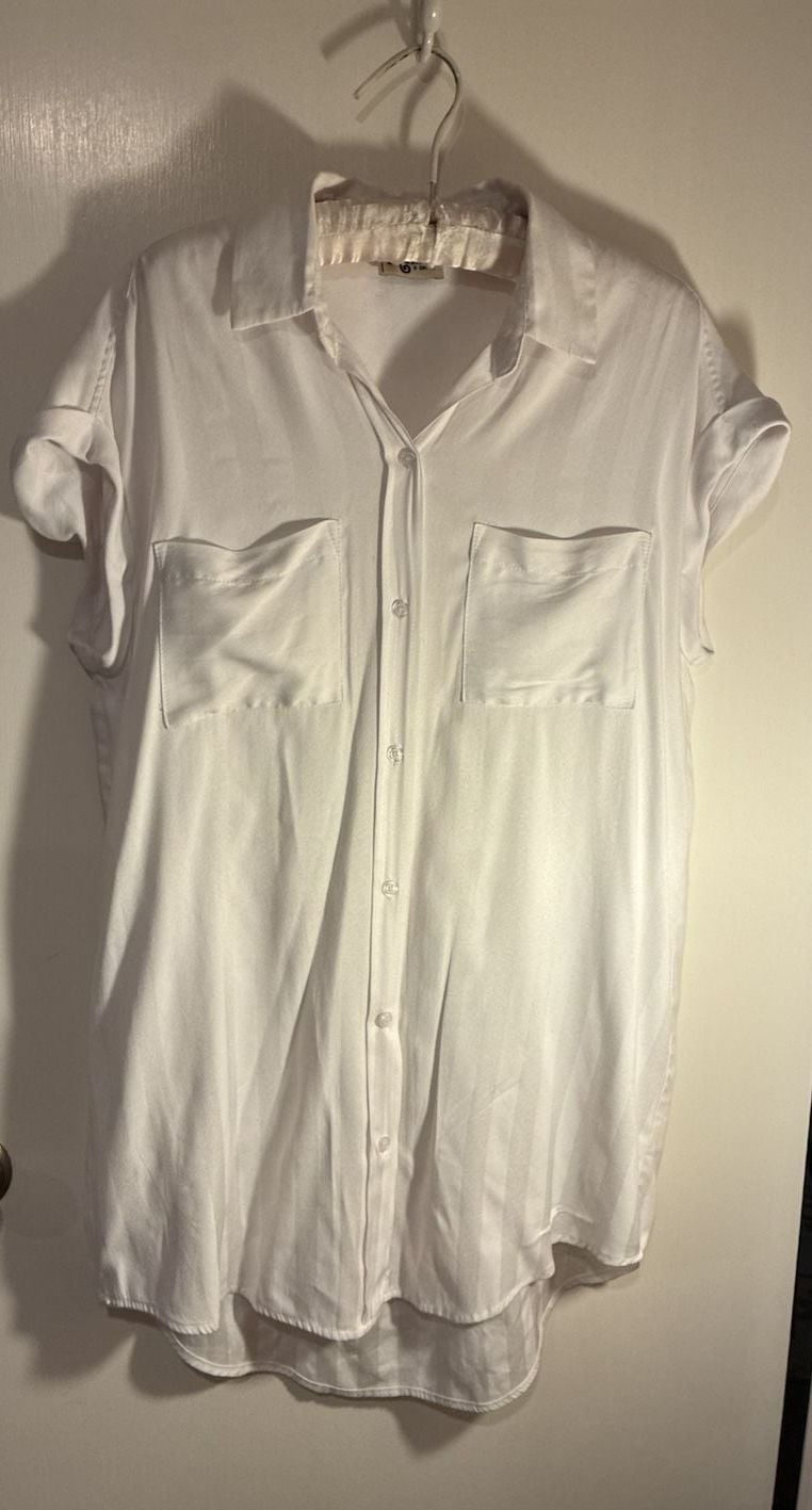 Show Me Your Mumu Martin Shirt Dress Size X-Small White Stripe 3