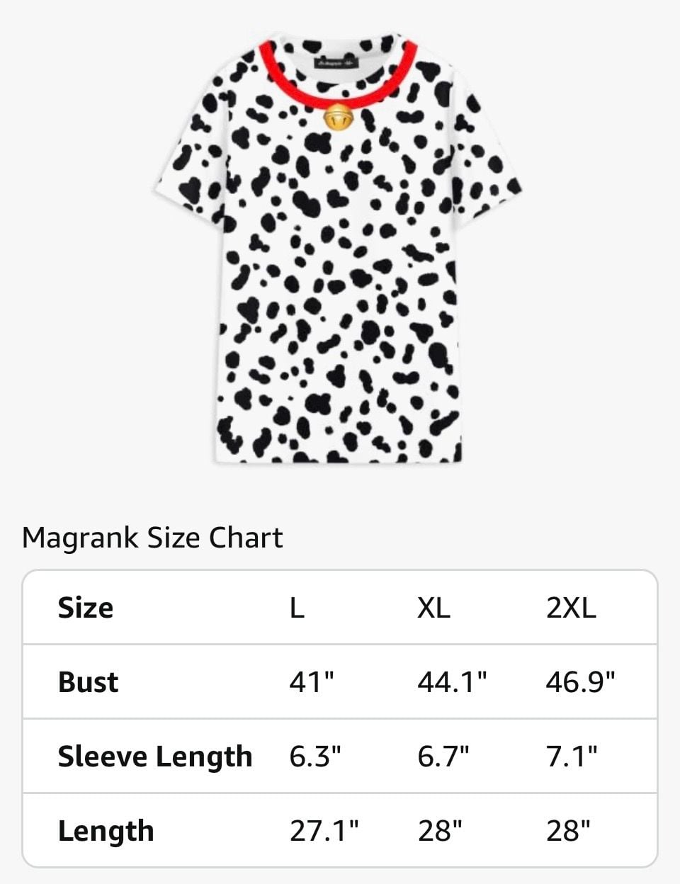 Magrank Dalmatian Costume Size XL Short Sleeve T-Shirt 4