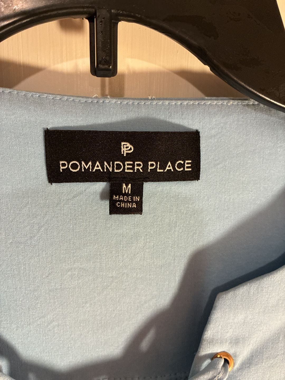 Pomander Place Dress Size M Light Blue Cotton Lace-Up Mini Dress 3
