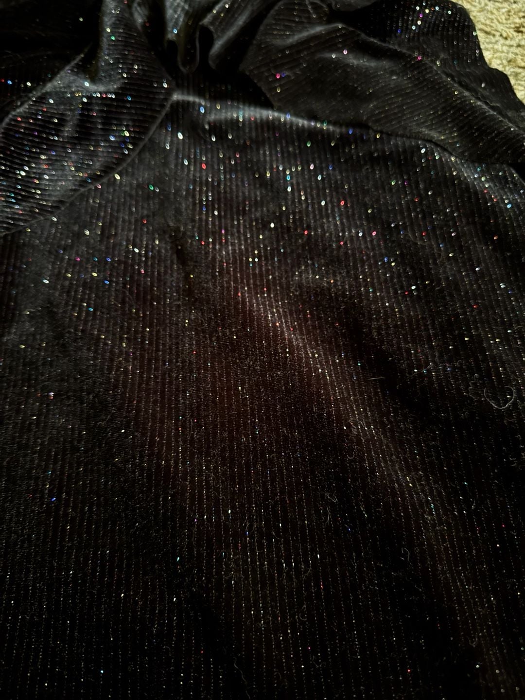 Cat & Jack Girls Black Multi Glitter Velvet 3