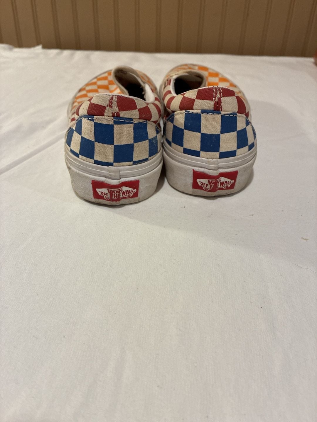 Vans Classic Slip-On Checkerboard Multi-True Size 4.0 Multicolor M 4/Women 5.5 6