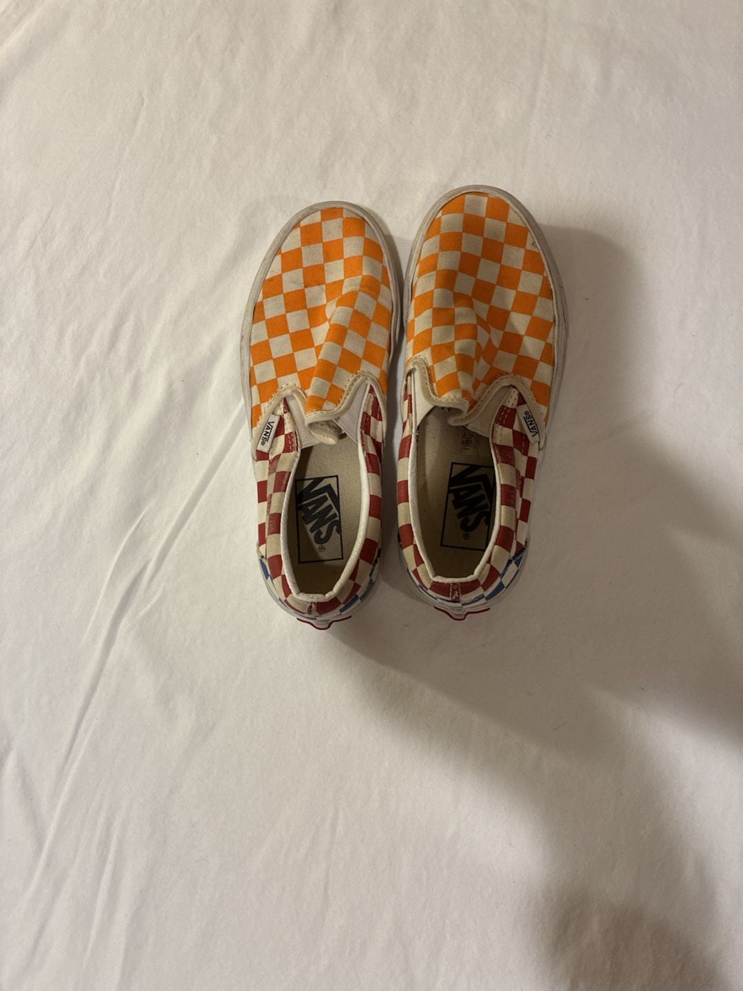 Vans Classic Slip-On Checkerboard Multi-True Size 4.0 Multicolor M 4/Women 5.5 7