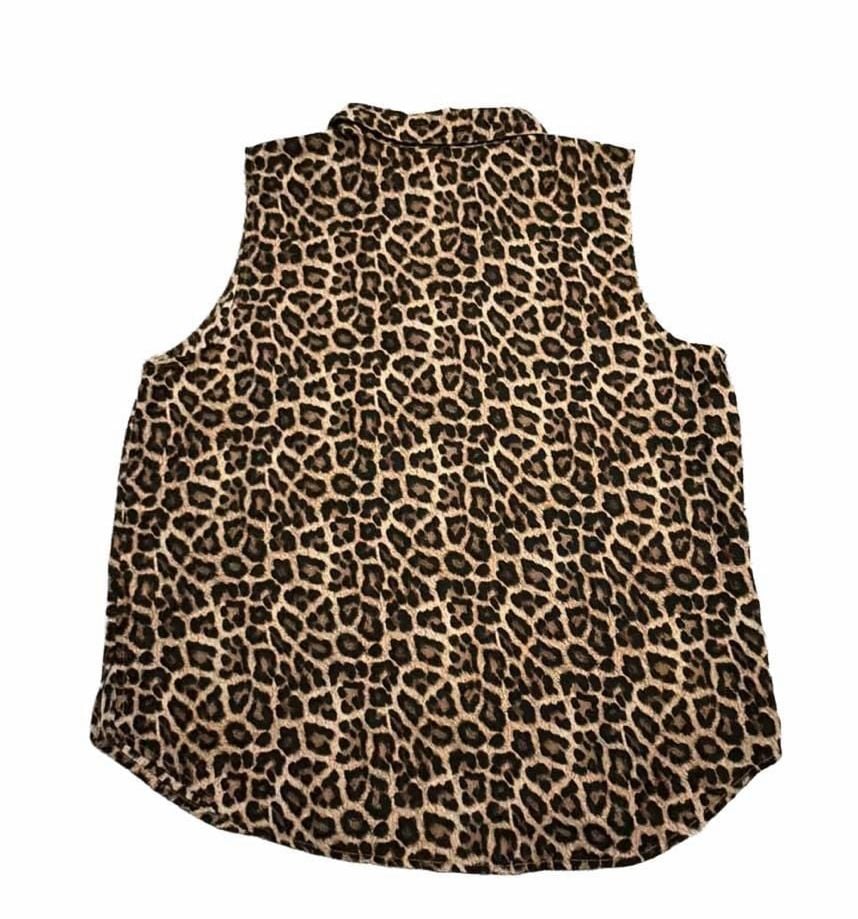 Michael Michael Kors Leopard Print Sleeveless Top Size 1X New 4