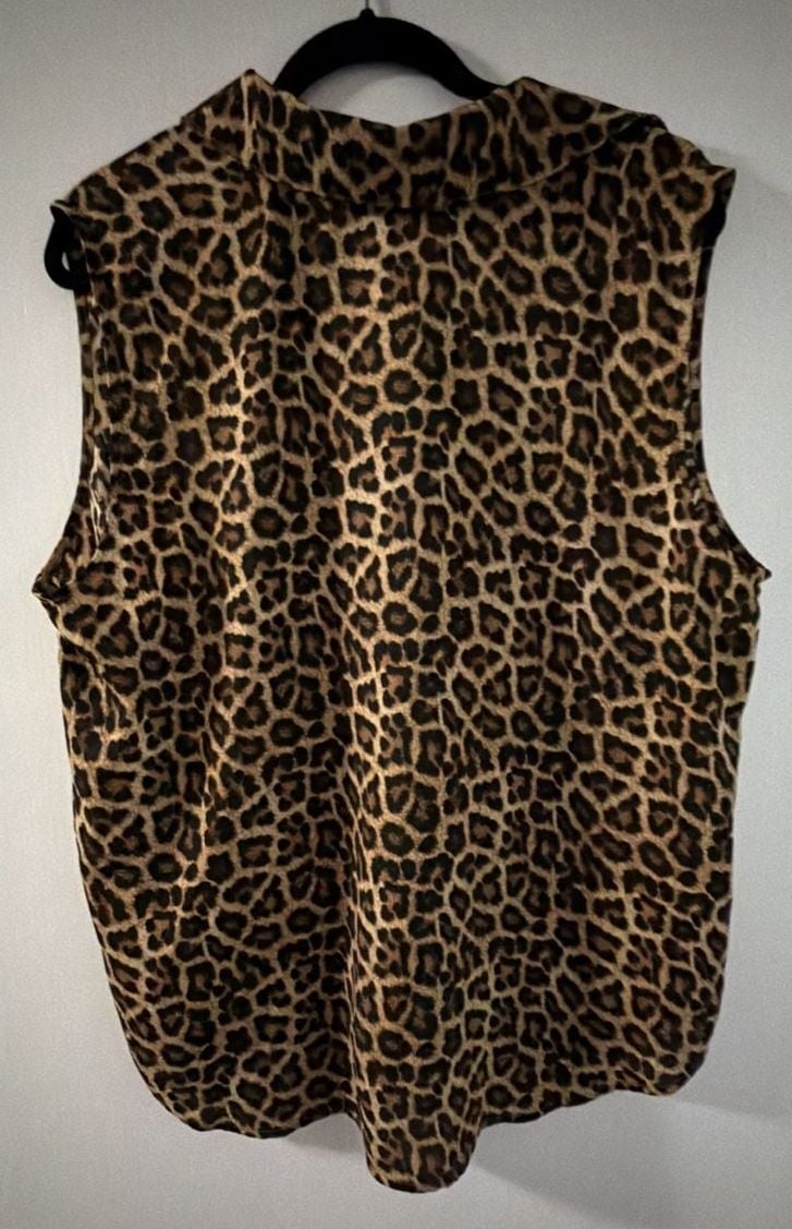 Michael Michael Kors Leopard Print Sleeveless Top Size 1X New 6