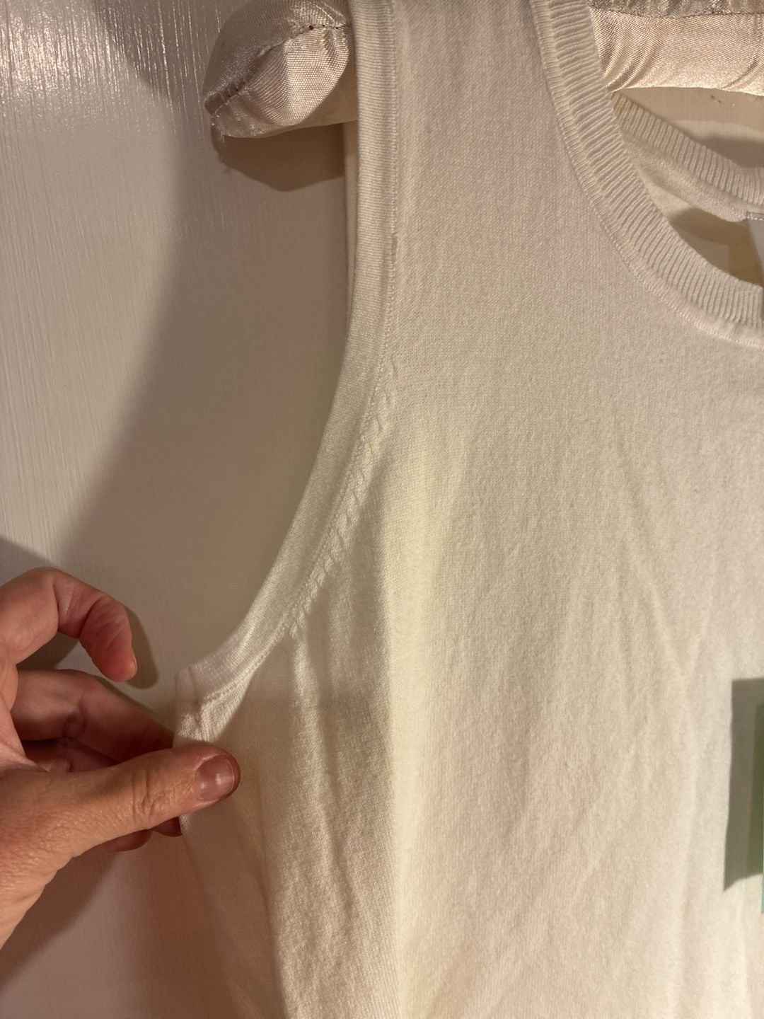 Sail to Sable Sleeveless Fringe Knit Top Size M White 6