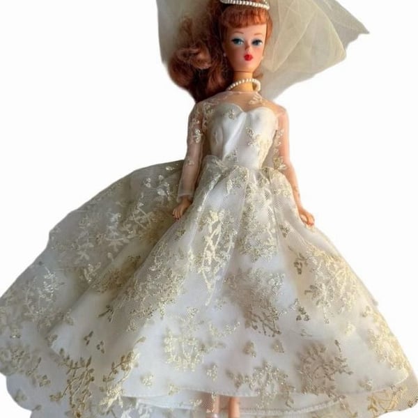Mattel Barbie Reproduction Wedding Day Doll Red Hair