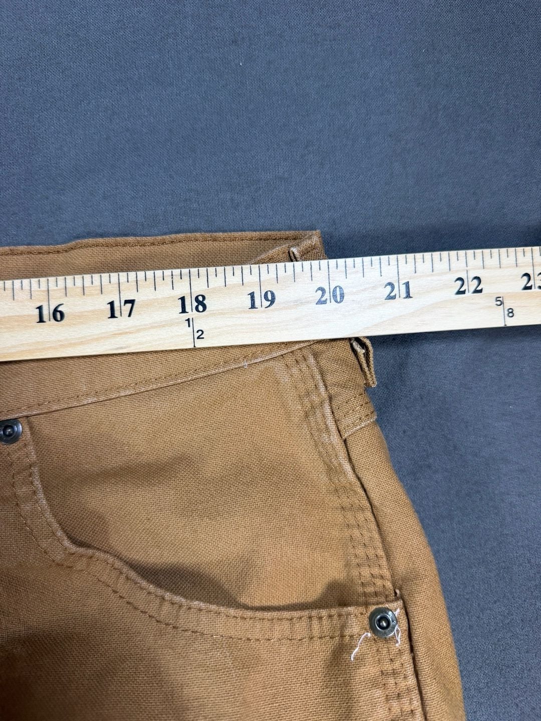 Dickies Carpenter Pants Size 40x32 Brown Canvas Workwear 7