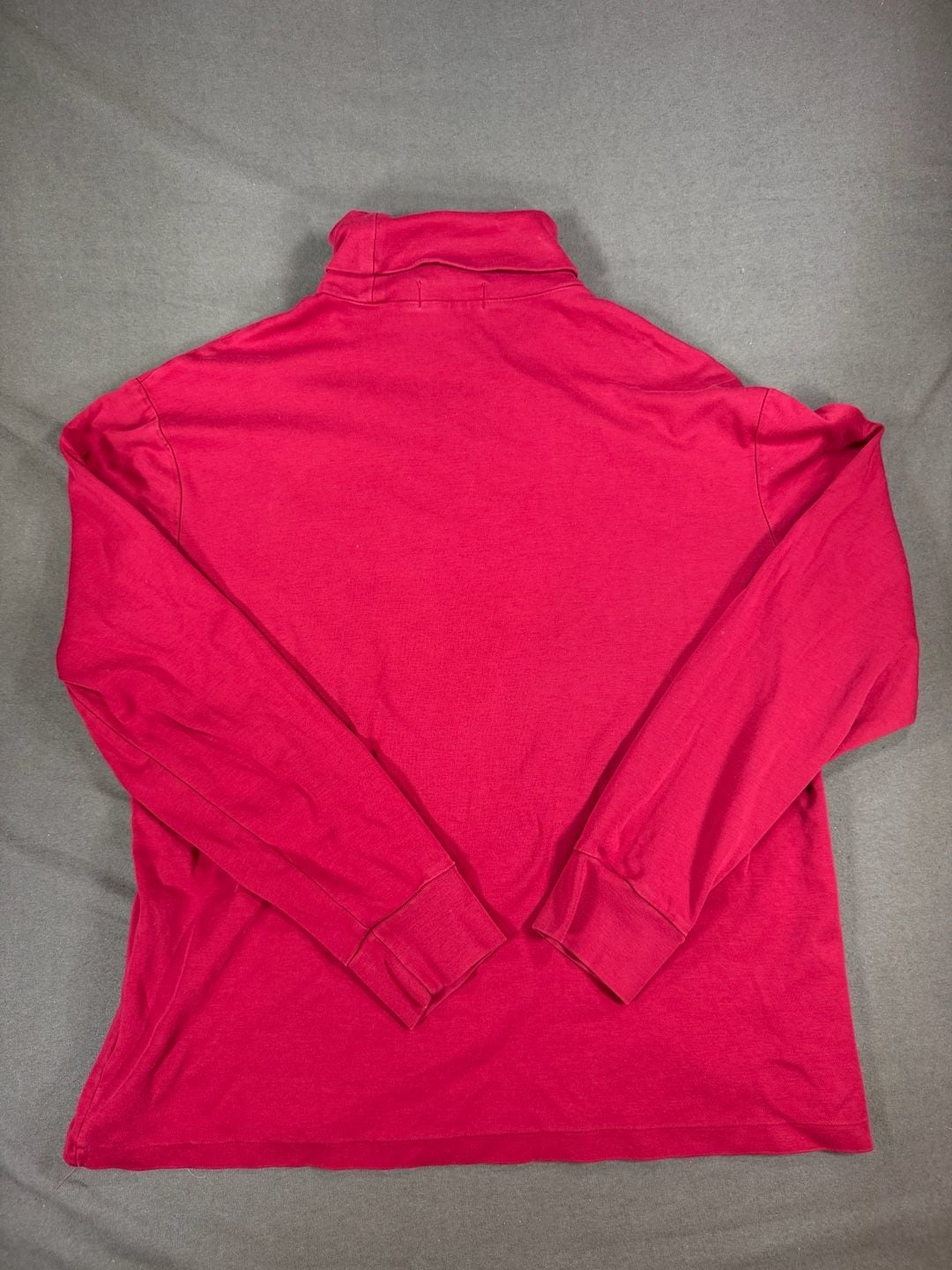 Polo Ralph Lauren Turtleneck Size L Red Cotton Long Sleeve Shirt 3