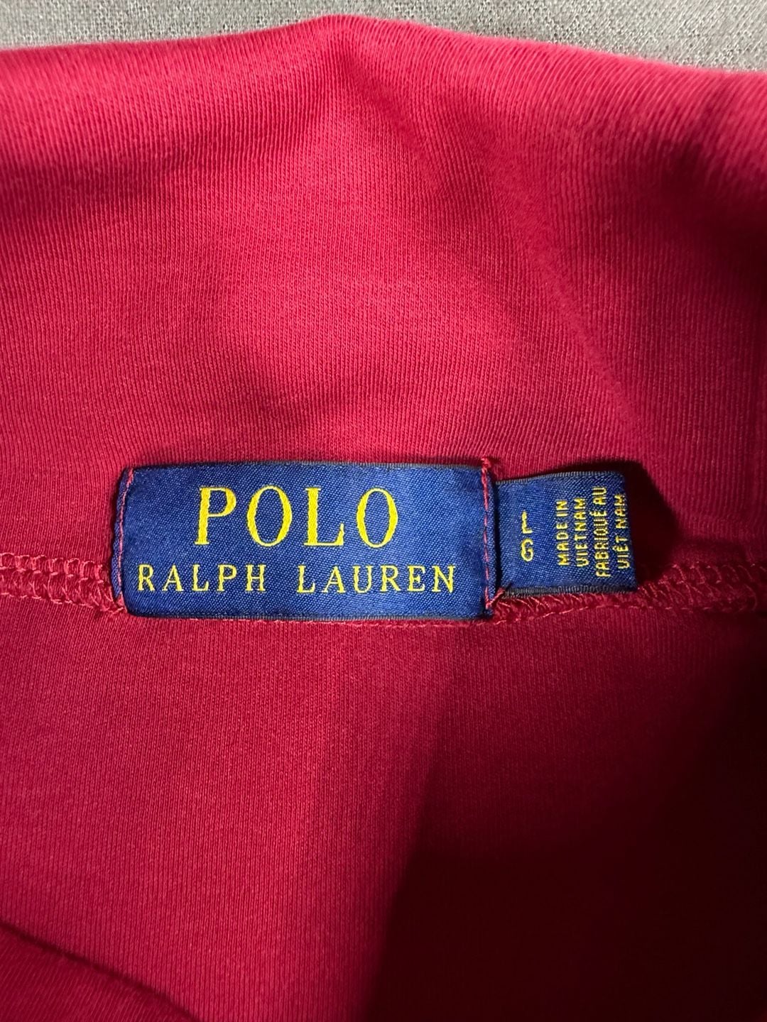Polo Ralph Lauren Turtleneck Size L Red Cotton Long Sleeve Shirt 4