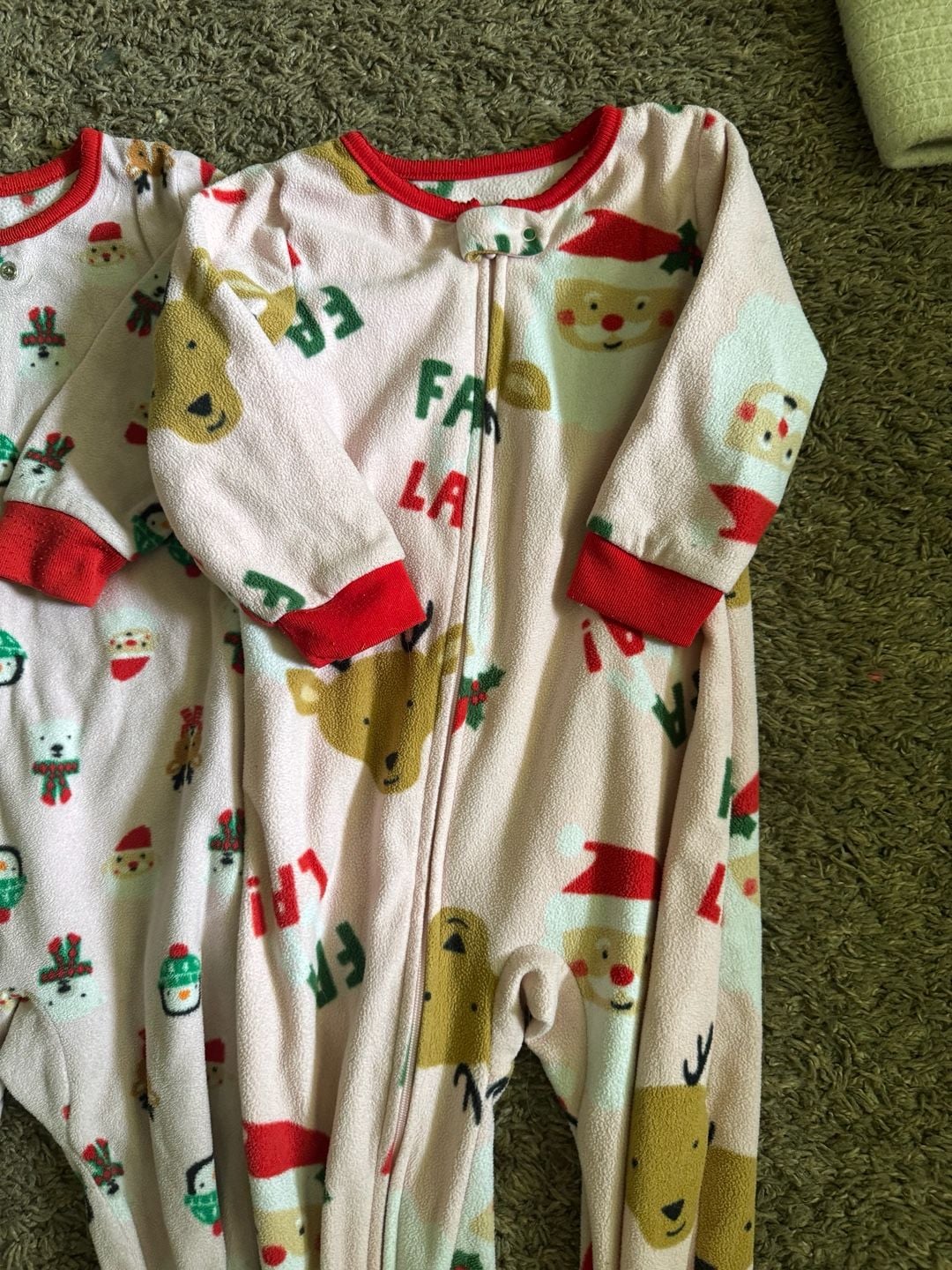 Carter's Holiday Sleep and Play Size 18M Lot of 3 2