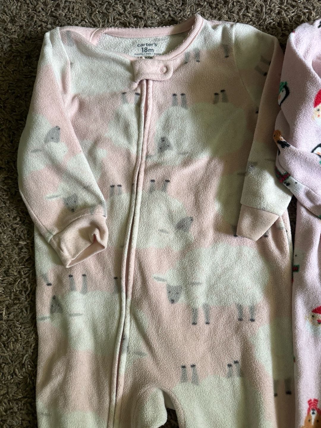 Carter's Holiday Sleep and Play Size 18M Lot of 3 4
