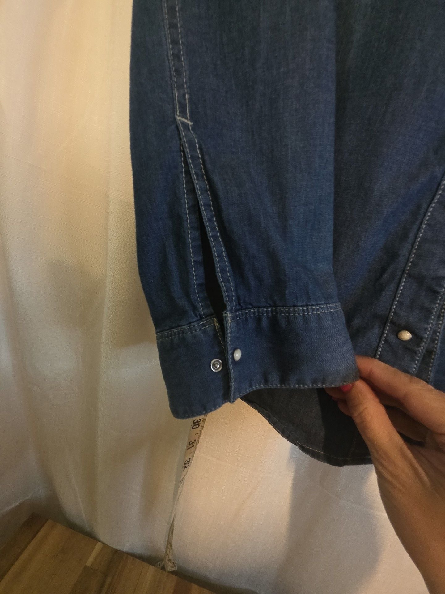 Calvin Klein Jeans Denim Shirt Women's Long Sleeve Snap Button 2xl 9