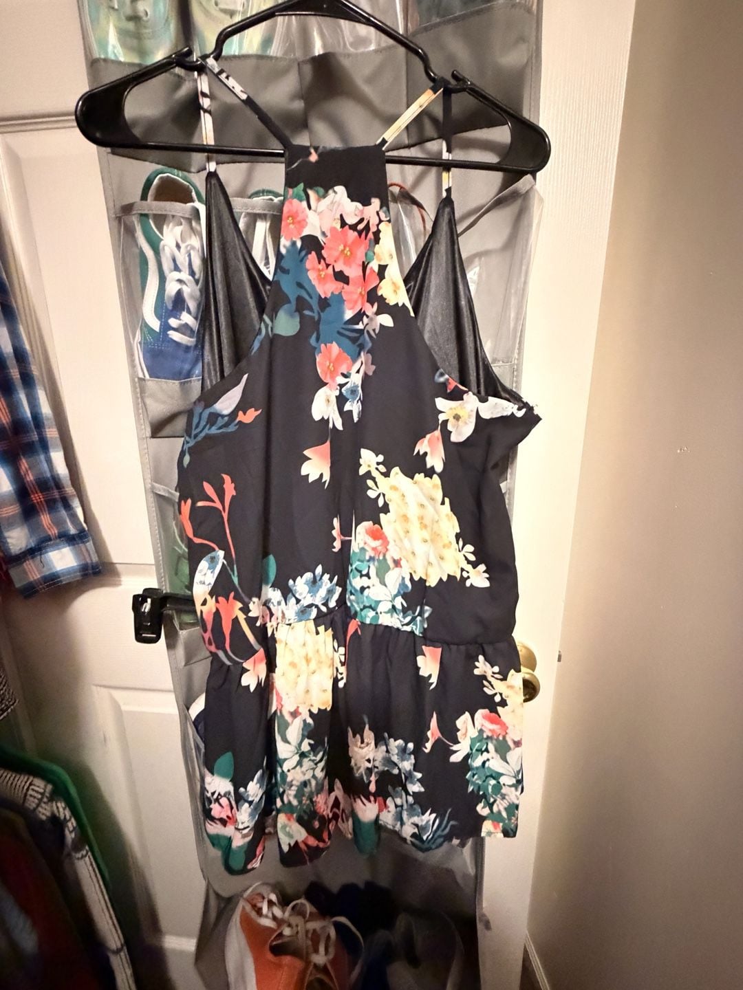 Floral Halter Size XL Black Multi 3
