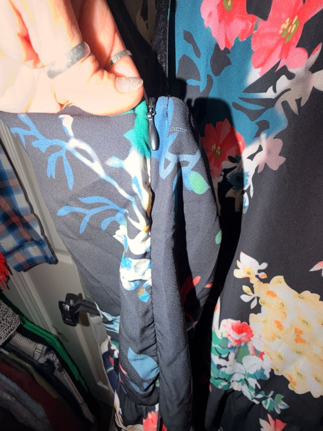 Floral Halter Size XL Black Multi 4