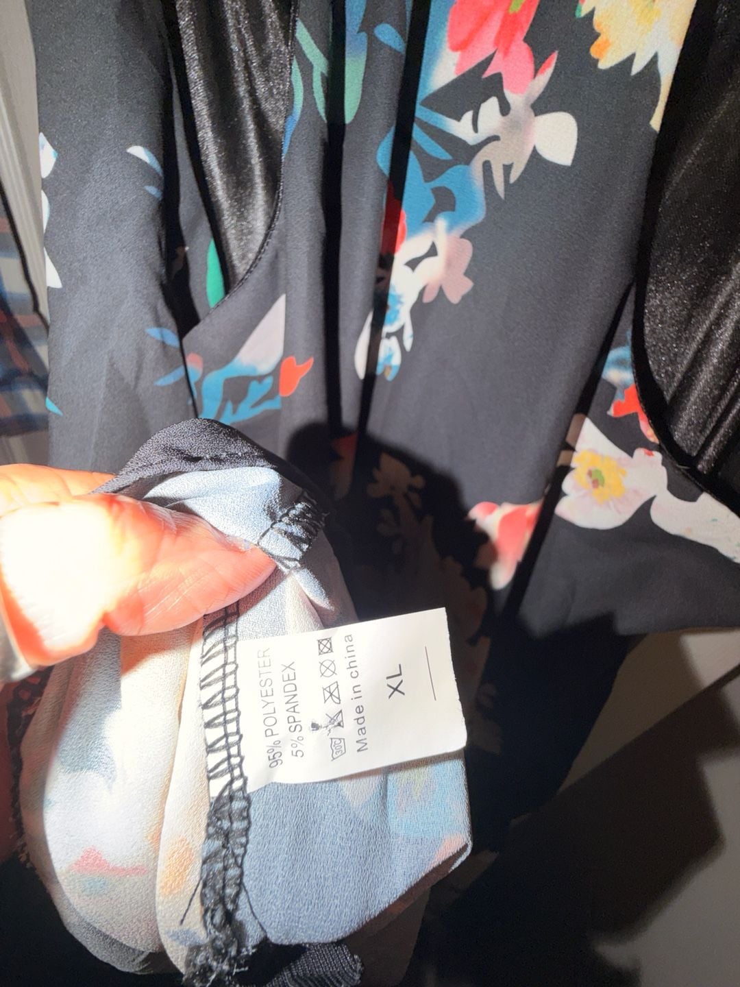 Floral Halter Size XL Black Multi 5