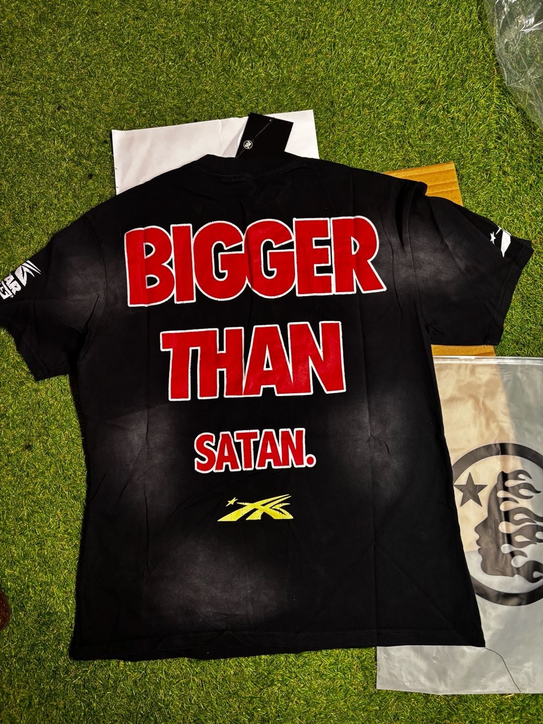 Hellstar Knock Out Bigger Than Satan T-Shirt Size S Black 4