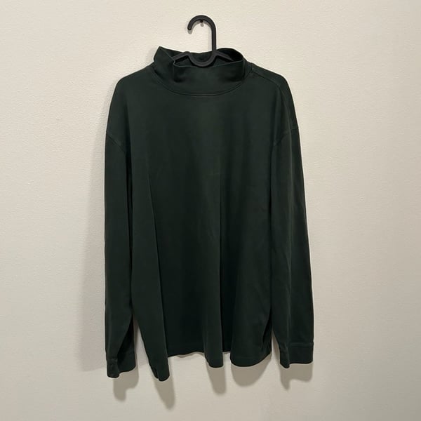 L.L. Bean Turtleneck Shirt Size XL Green Long Sleeve