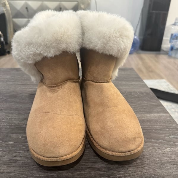 Juicy Couture Faux Fur Ankle Boots Chestnut Brown