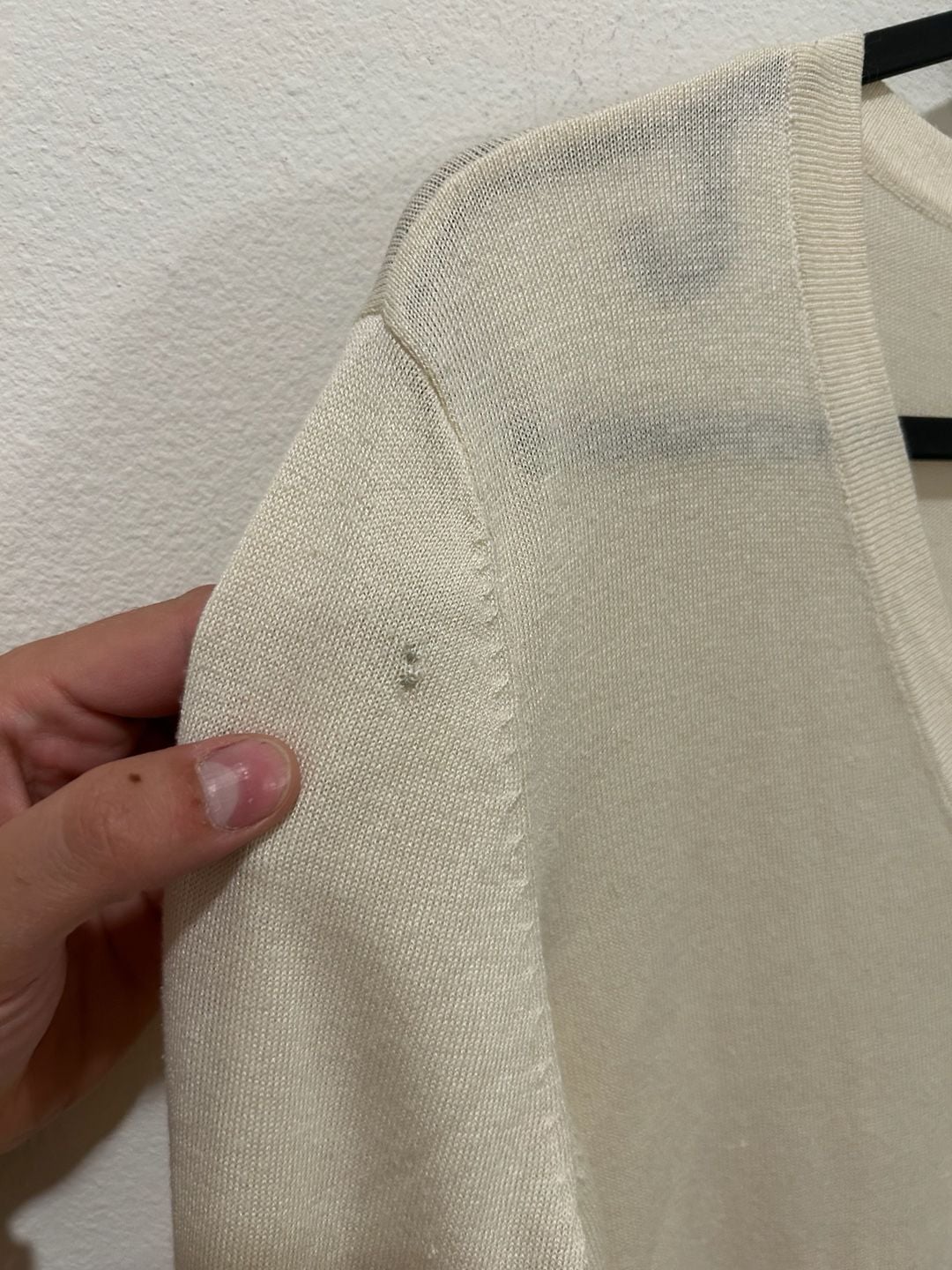 Lauren Ralph Lauren V-Neck Sweater Ivory Modal Silk Blend 5