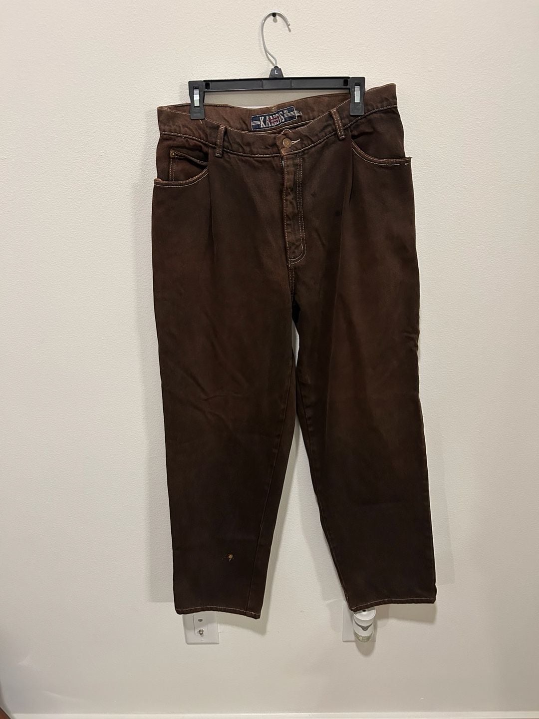 Kansas Jeans Size 36 Brown Pleated Pants 2