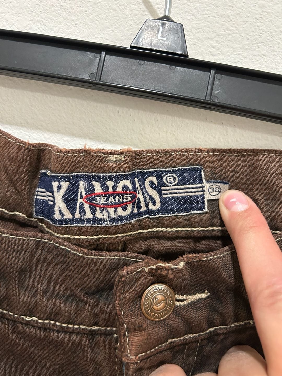 Kansas Jeans Size 36 Brown Pleated Pants 3