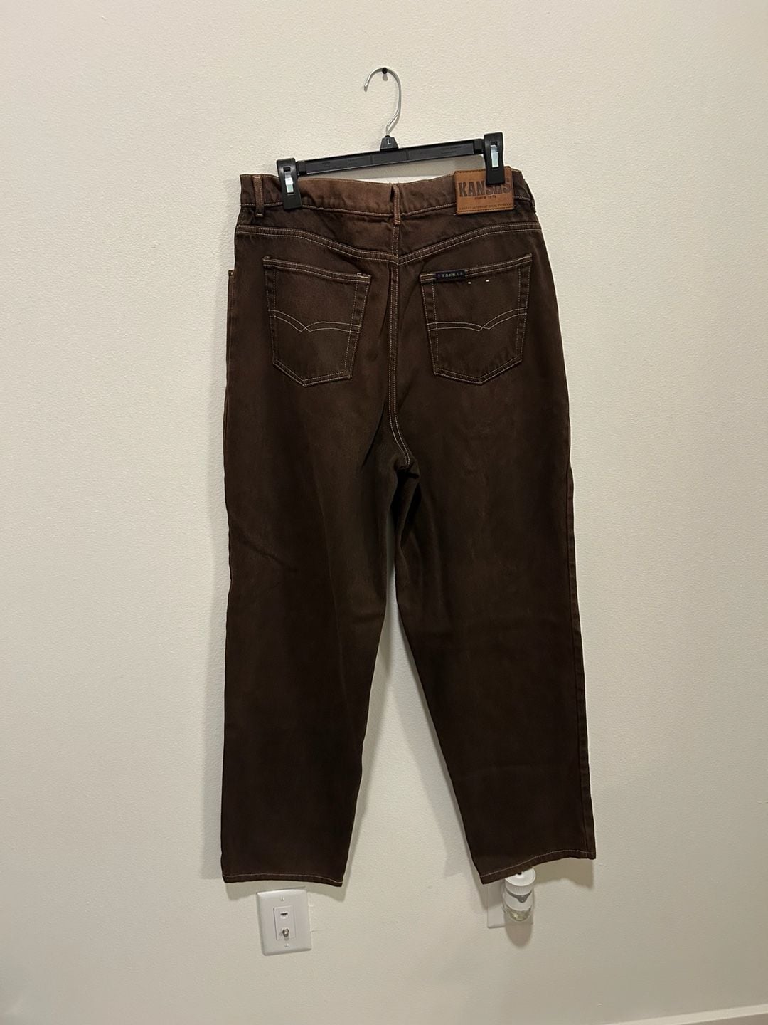 Kansas Jeans Size 36 Brown Pleated Pants 6
