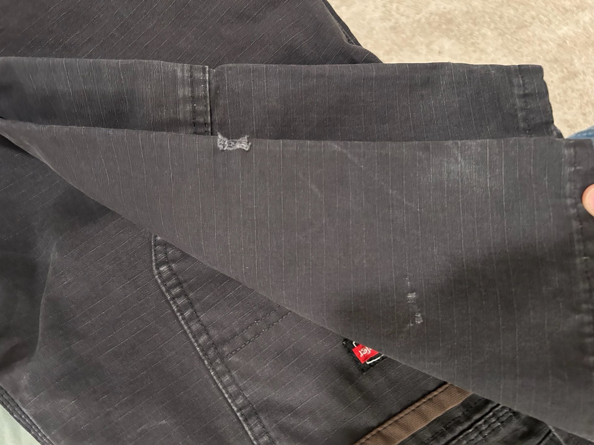 Wrangler Workwear Cargo Carpenter Pants Size 34x30 Black Cotton 8