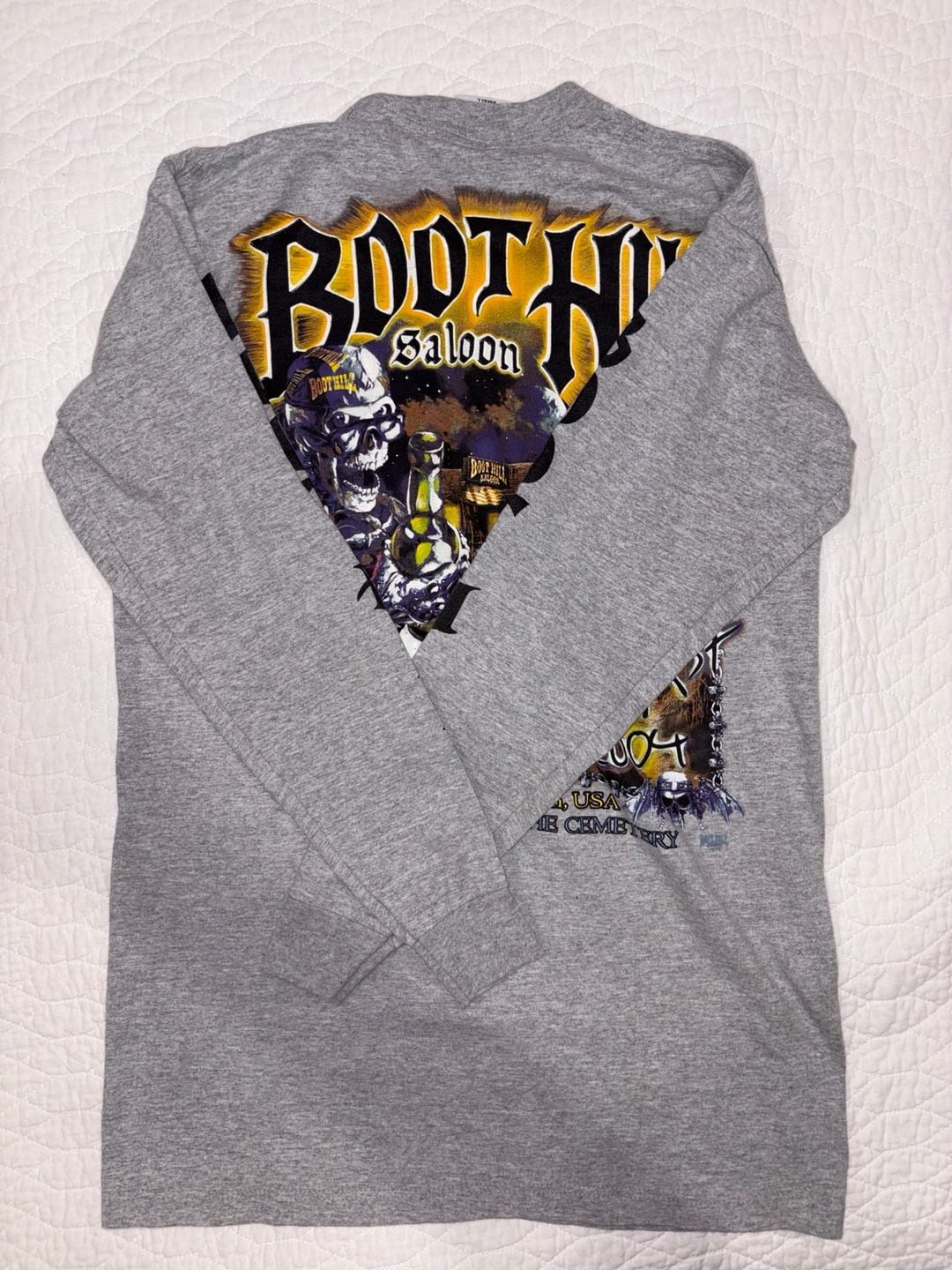 Vintage 2004 Boot Hill Saloon Biketoberfest Daytona Biker Long Sleeve Shirt S 9