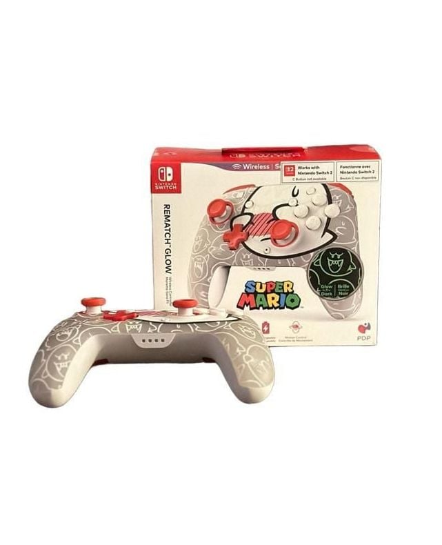 PDP Super Mario Boo Rematch Glow Wireless Controller for Nintendo Switch 10