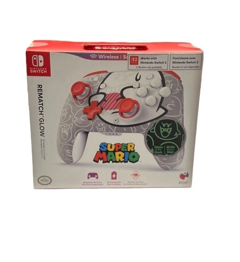PDP Super Mario Boo Rematch Glow Wireless Controller for Nintendo Switch 7