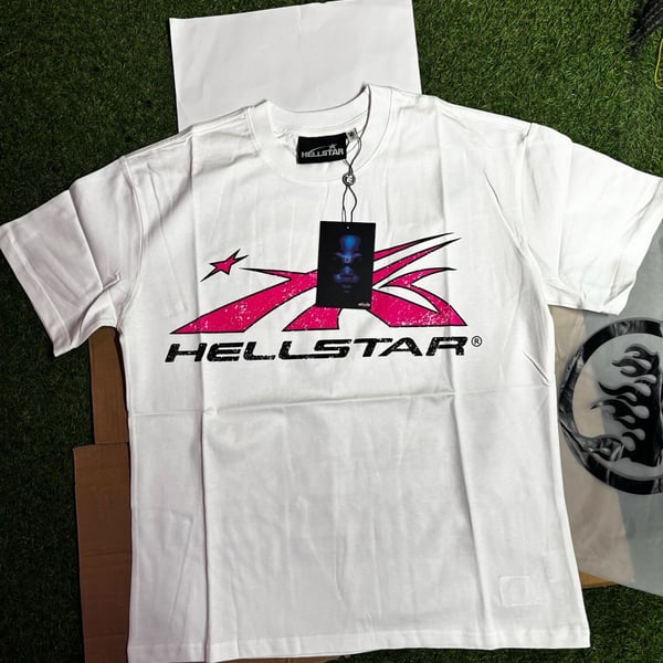 Hellstar Sport Logo T-Shirt White Pink