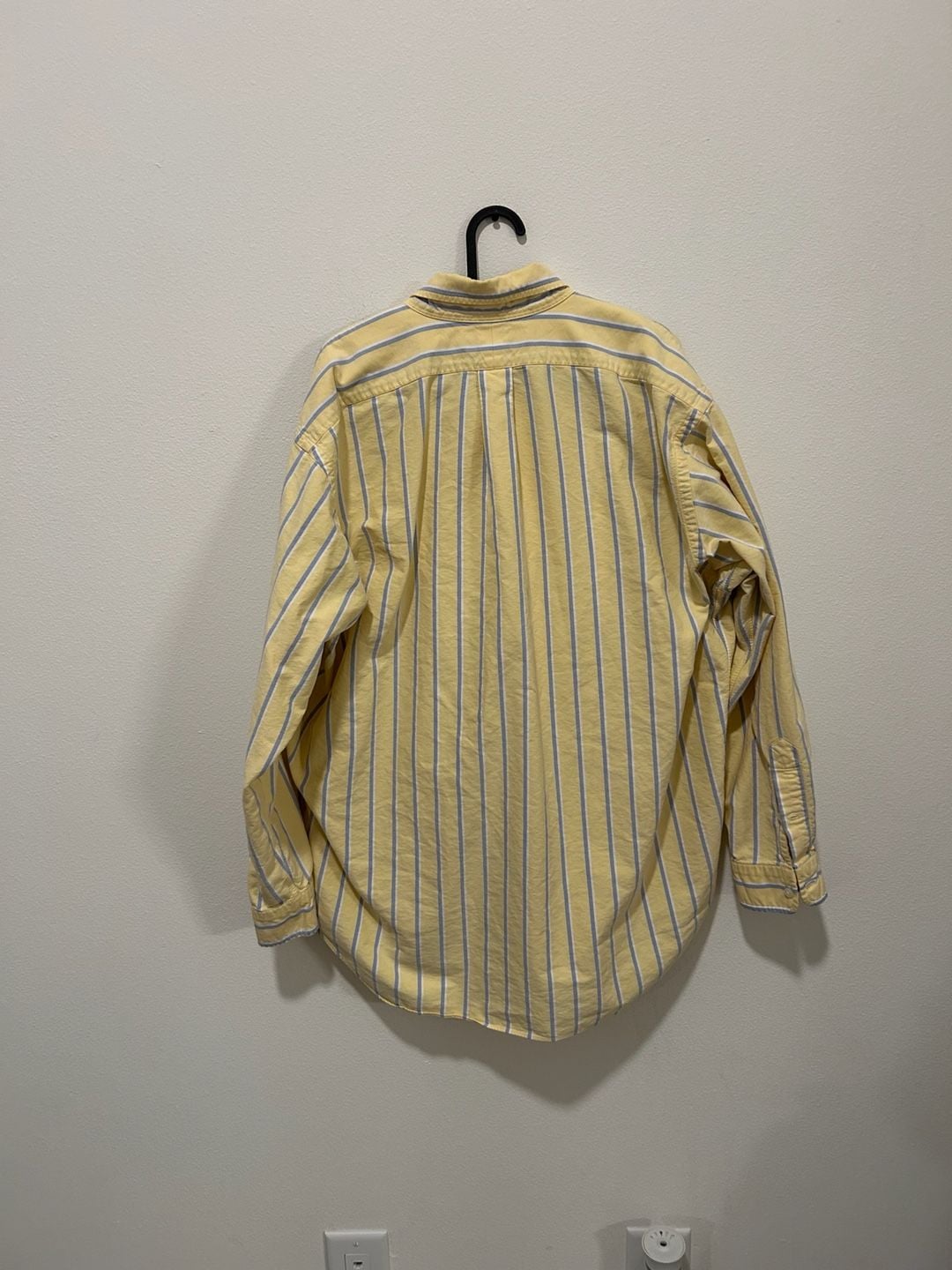 Ralph Lauren Blake Long Sleeve Shirt Size L Yellow Blue Striped Cotton 7