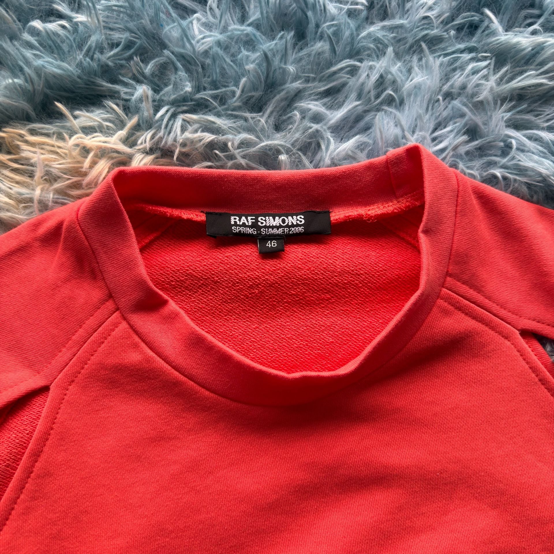 Raf Simons Icarus Surgit Sliced Sweatshirt Size 46 Orange Cotton 4