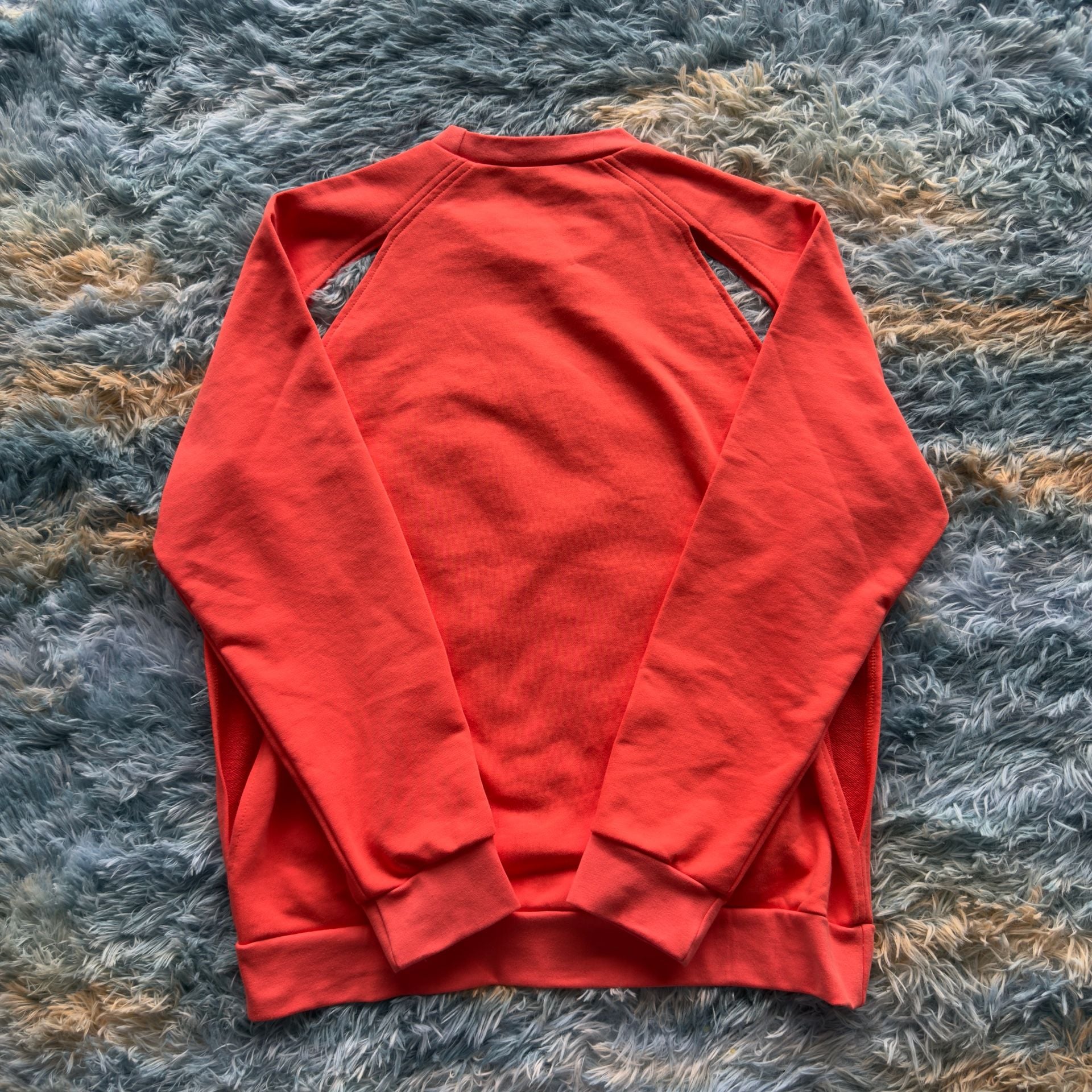 Raf Simons Icarus Surgit Sliced Sweatshirt Size 46 Orange Cotton 5