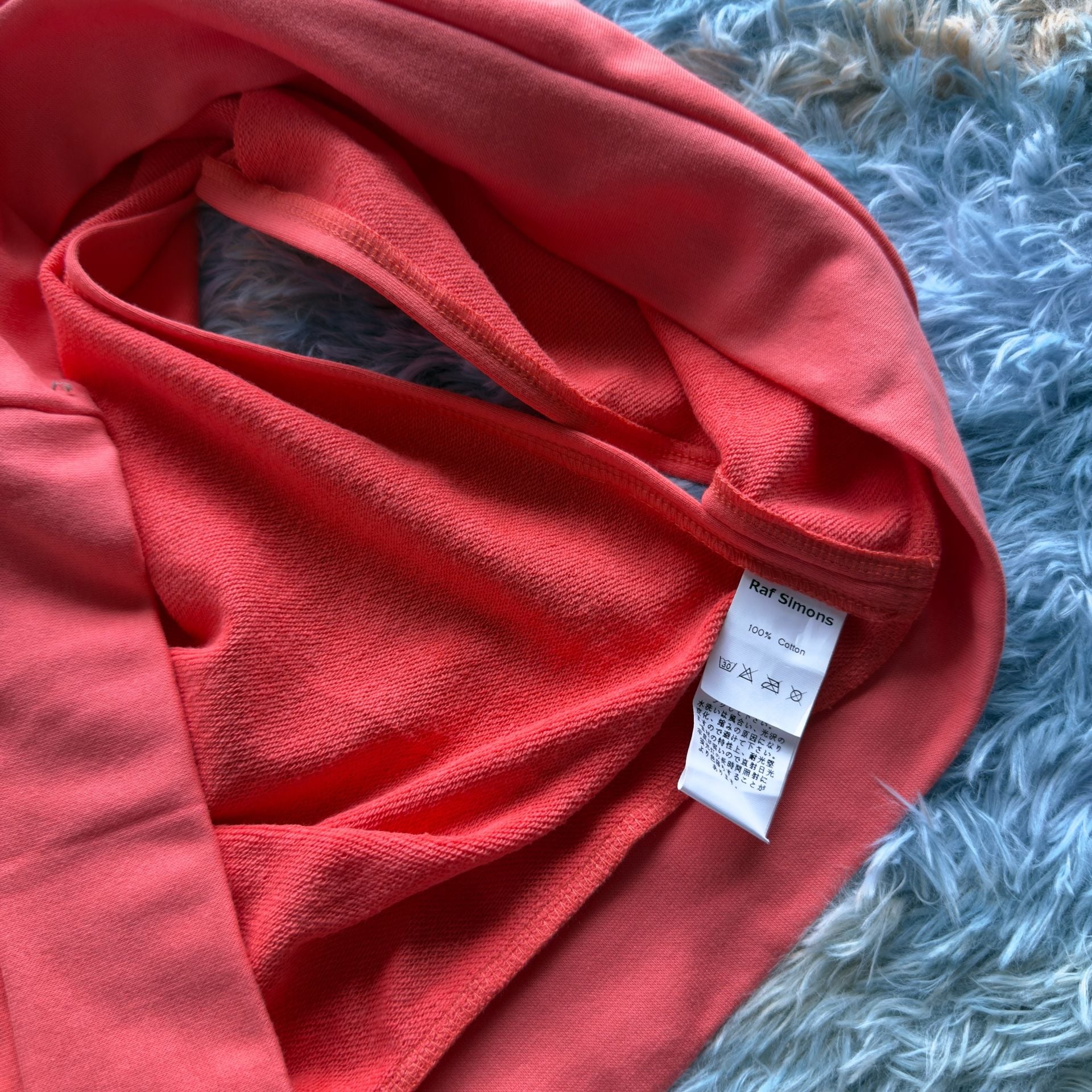 Raf Simons Icarus Surgit Sliced Sweatshirt Size 46 Orange Cotton 6