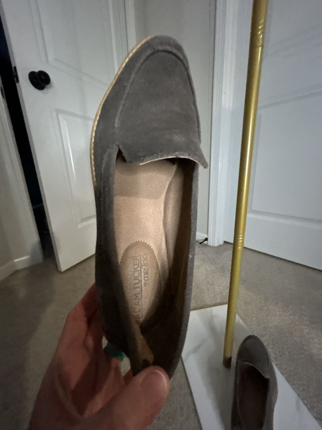 Adam Tucker Grey Suede Loafer 8