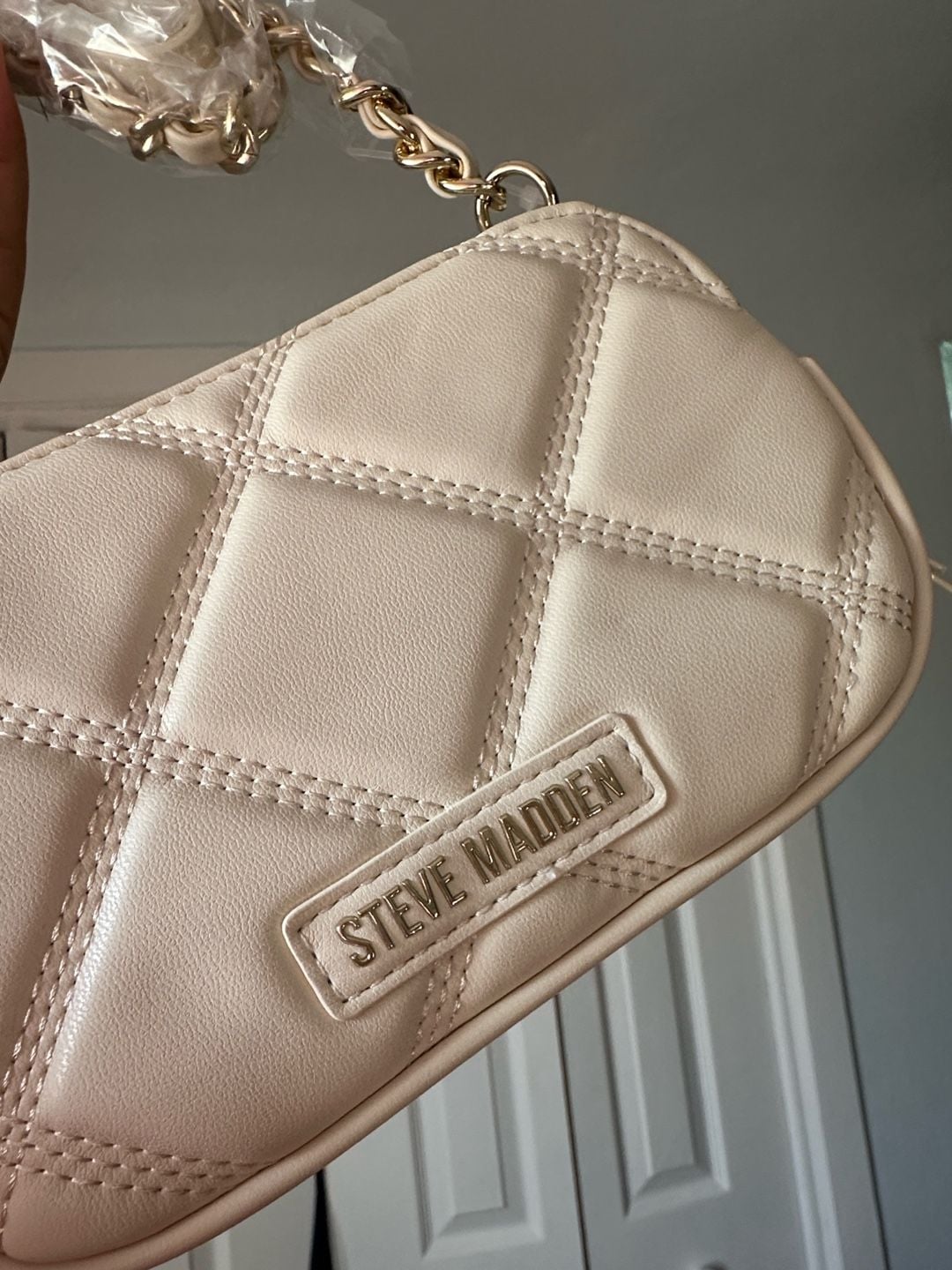 Steve Madden Bdaisy Quilted Crossbody Bag White 4