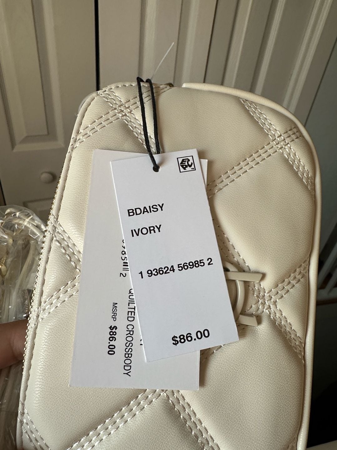 Steve Madden Bdaisy Quilted Crossbody Bag White 13