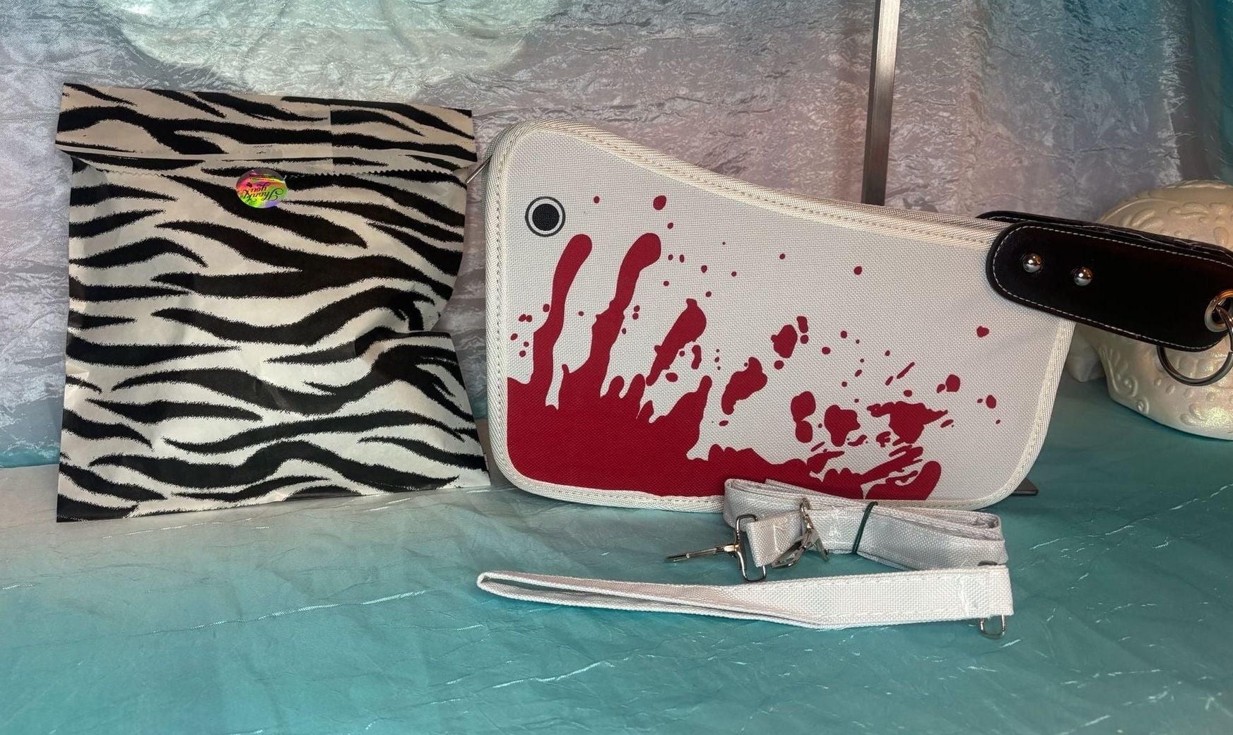 Bloody Cleaver Clutch Purse Halloween and mystery bag of fun accessories! 1