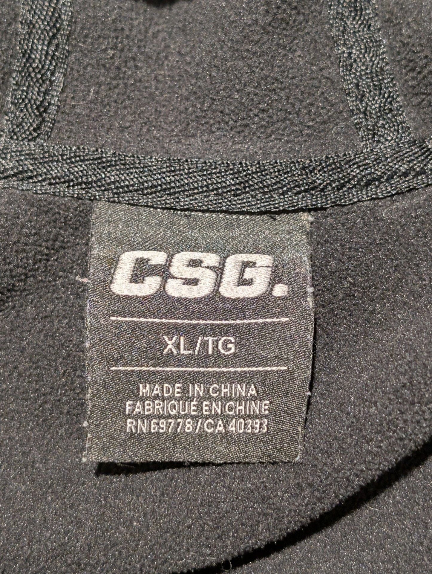 CSG Defender Full Zip Hoodie Size XL Gray Black Quilted Hybrid Jacket 3
