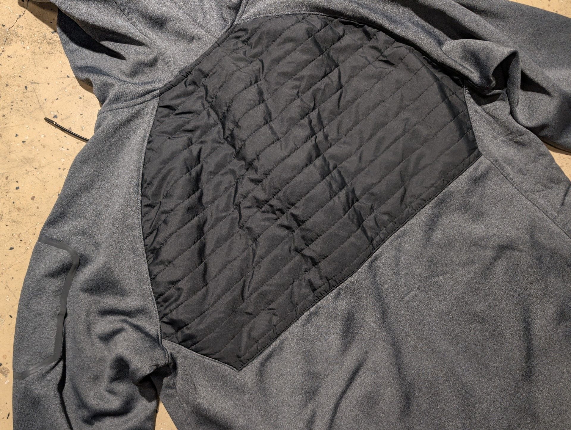 CSG Defender Full Zip Hoodie Size XL Gray Black Quilted Hybrid Jacket 4